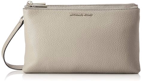 michael kors double zip crossbody grey|Michael Kors double zipper crossbody.